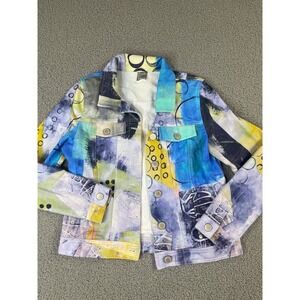 Simply Art Dolcezza Abstract Multicolor Art Electric Core Jacket Size S Women‎